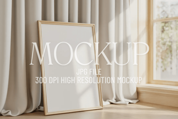 Antique Wood Frame Mockup for Modern Design