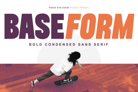 Baseform: A Bold and Modern Display Typeface for Impactful Design