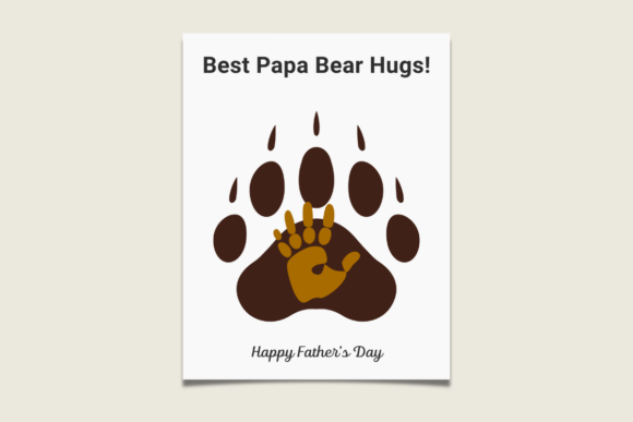 Bear Handprint Father's Day Art