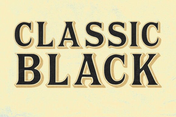 Classic Black: A Bold Vintage Display Serif for Impactful Design