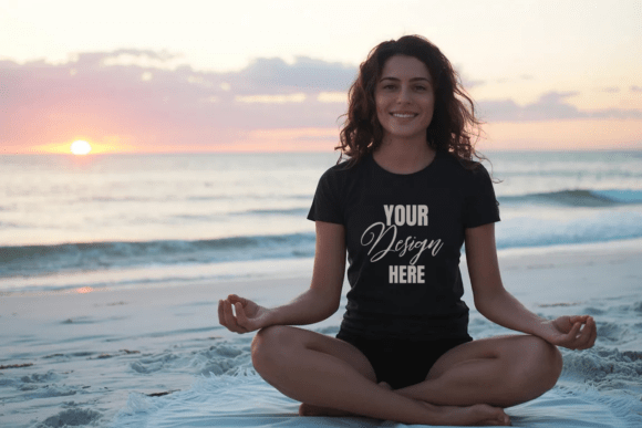 Comfort Colors 1717 Beach T-Shirt Mockup