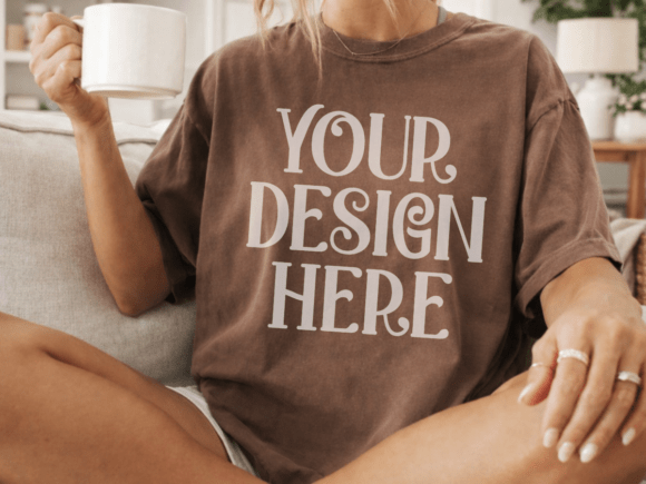 Comfort Colors C1717 Cumin Tshirt Mockup: A Natural Choice for Designers