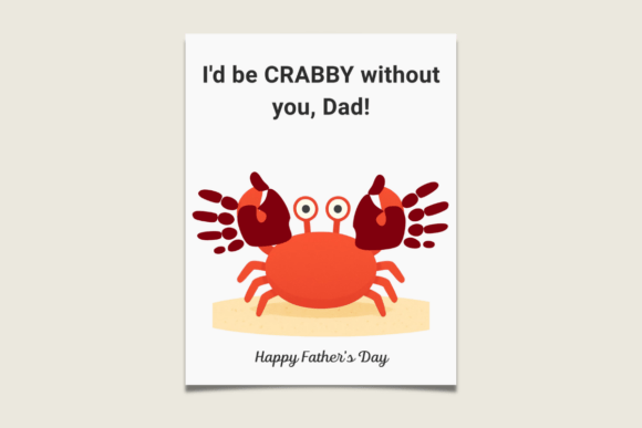Crab Handprint Father's Day Craft: A Silly, Beach-Themed DIY Keepsake for Dad