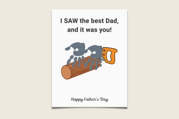Saw Handprint Father's Day Craft PDF