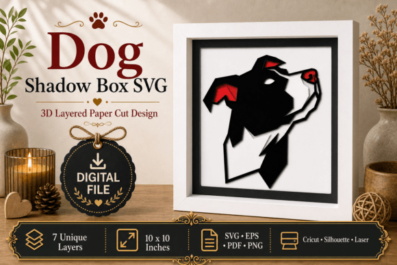 Shadow Box Dog Silhouette Design: A Modern Art Form for Contemporary Spaces