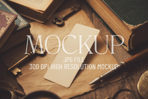 Stationery Bookmark Mockup