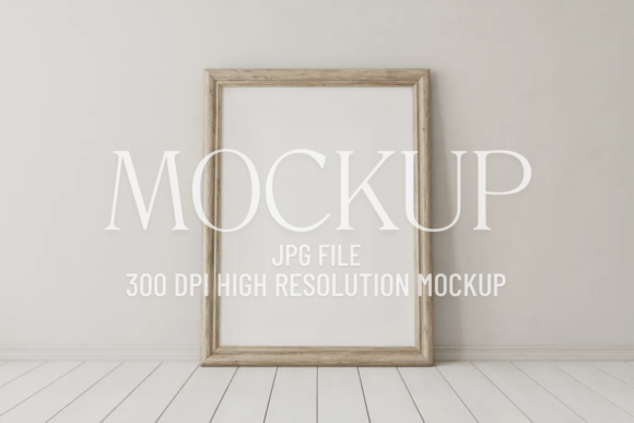 Wooden Mockup Frame for Professional Design Presentation